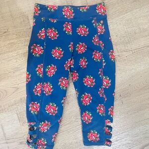 Matilda Jane Blue and Red Floral Leggings